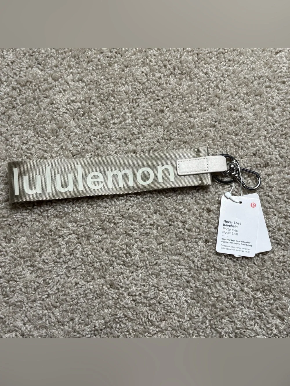 Lululemon Never Lost Keychain